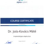 Dr. Joós-Kovács Máté - oklevél