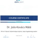 Dr. Joós-Kovács Máté - oklevél