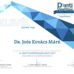 Dr. Joós-Kovács Máté - oklevél