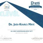 Dr. Joós-Kovács Máté - oklevél