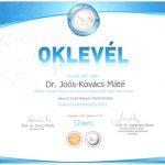 Dr. Joós-Kovács Máté - oklevél