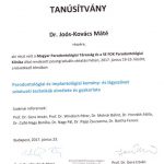 Dr. Joós-Kovács Máté - oklevél